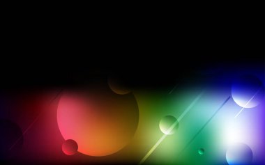 Daire şekilleri ile karanlık çok renkli vektör düzeni. Soyut illüstrasyon renkli baloncuklar doğa tarzı ile. Desen-ebilmek var olmak kullanılmış için güzel web siteleri.