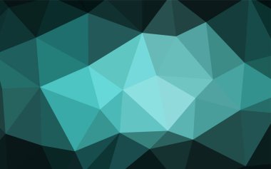 Koyu yeşil vektör arka plan poligonal. Gradyan ile poligonal soyut resim. İş tasarımınız için yeni stil.