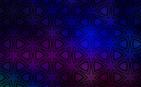 Dunkelrosa Blaue Vektorschablone Mit Sternen Glitzernde Abstrakte Illustration Mit Farbigen — Stockvektor