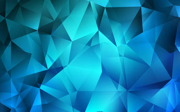 Modèle Vectoriel Bleu Clair Avec Cristaux Triangles Illustration Avec Ensemble — Image vectorielle