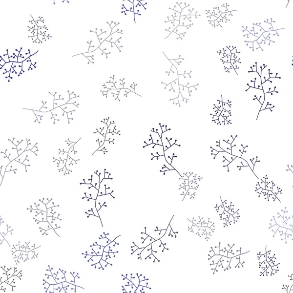 深紫色矢量无缝的自然背景与树枝 有叶子和分支的现代抽象例证 壁纸设计 — 图库矢量图片