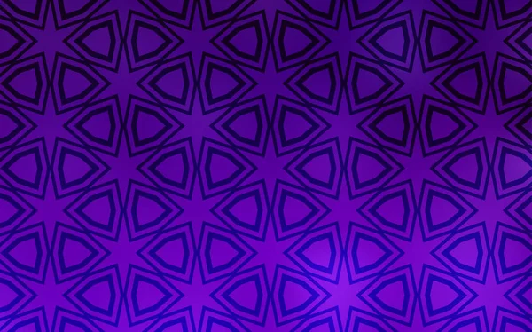 Dark Purple Couverture Vectorielle Rose Avec Petites Grandes Étoiles Illustration — Image vectorielle