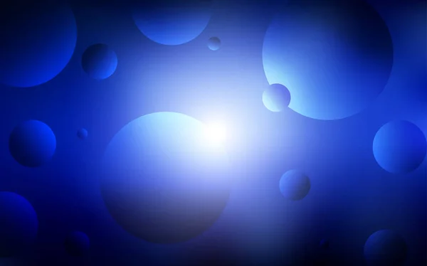 Fondo Vectorial Azul Oscuro Con Burbujas Ilustración Abstracta Moderna Con — Archivo Imágenes Vectoriales