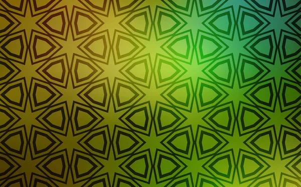 Světle Zelená Žlutá Vektorové Textury Krásné Hvězdy Moderní Geometrická Abstraktní — Stockový vektor