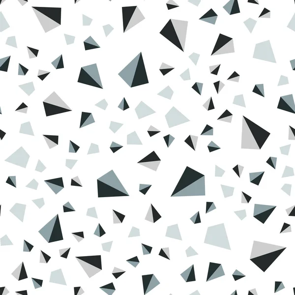 深蓝色矢量无缝 等距背景与三角形 三角形的闪闪发光的抽象插图 百叶窗 窗帘的纹理 — 图库矢量图片