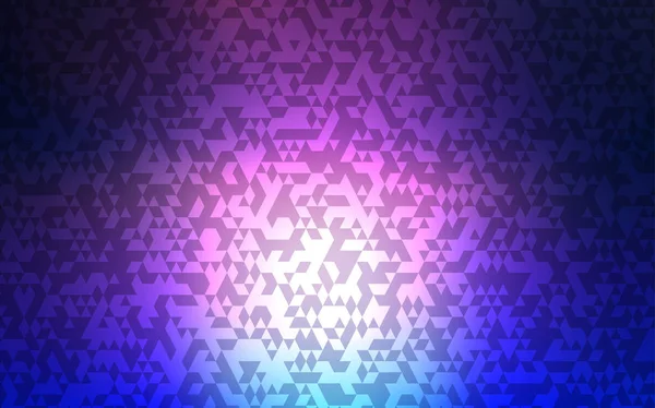 Dunkelrosa Blauer Vektorhintergrund Mit Linien Dreiecken Glitzernde Abstrakte Illustration Mit — Stockvektor