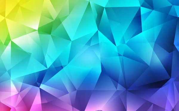 Modèle Vectoriel Multicolore Clair Avec Cristaux Triangles Design Décoratif Dans — Image vectorielle