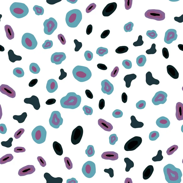 Koyu mavi, kırmızı kabarcıklar ile sorunsuz arka plan vektör. Bulanık damla Glitter soyut Illustration yağmur. Kartvizit, Web siteleri için şablon.