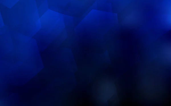 Couvercle Vectoriel Bleu Foncé Avec Ensemble Hexagones Illustration Hexagones Colorés — Image vectorielle
