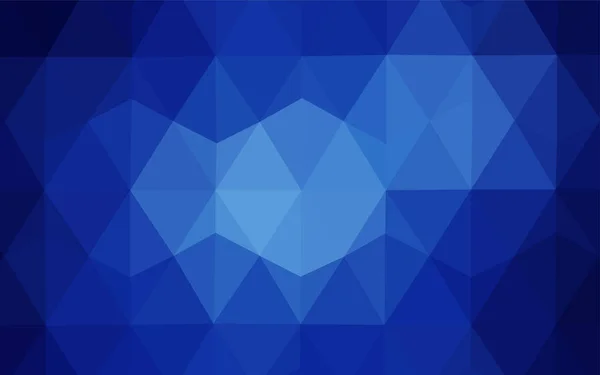 Dark Blue Vector Gradient Triangles Pattern Shining Polygonal Illustration Which — Stock Vector