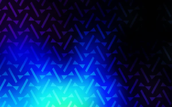 Modèle Vectoriel Bleu Foncé Avec Lignes Triangles Illustration Abstraite Moderne — Image vectorielle