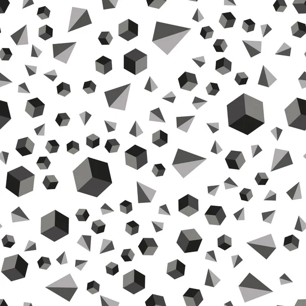 Světle Šedé Vektor Bezešvé Izometrické Kryt Trojúhelníky Obdélníky Abstraktní Obrázek — Stockový vektor