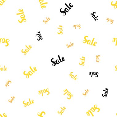 Pembe ışık, vektör sorunsuz şablon kelime satış sarı. Renkli illüstrasyon izole satış fiyatları ile parlayan. İşletme reklamları, reklam için tasarım.