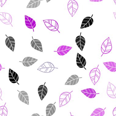 Pembe ışık, vektör yaprak ile sorunsuz zemin mavi. Zarif bir parlak örnek yaprakları doğal tarzı ile. Tekstil, kumaş, duvar kağıtları için tasarım.