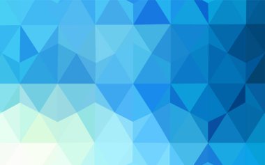 Hafif mavi vektör soyut poligonal şablonu. Üçgen geometrik örnek gradyan ile. Web siteniz için köşeli tasarım.