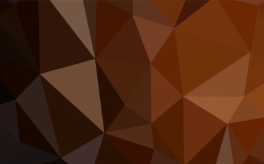 Koyu kahverengi soyut poligonal desen vektör. Üçgenler ile renkli resimde parlayan. İş tasarımınız için yeni stil.