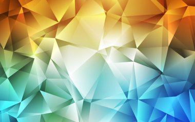 Açık mavi, sarı vektör doku üçgen tarzı. Glitter soyut resim üçgen şekiller ile. Şablon arka plan olarak kullanılabilir.