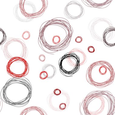 Koyu kırmızı vektör küreler ile seamless modeli. Bulanık damla Glitter soyut Illustration yağmur. Desen tasarım kumaş, duvar kağıtları.