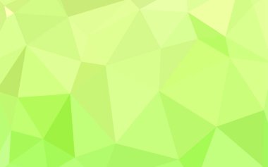 Açık yeşil, sarı vektör üçgen mozaik kapak. Renkli resimde üçgenler ile soyut tarzda. Cep telefonu arka plan için şablon.