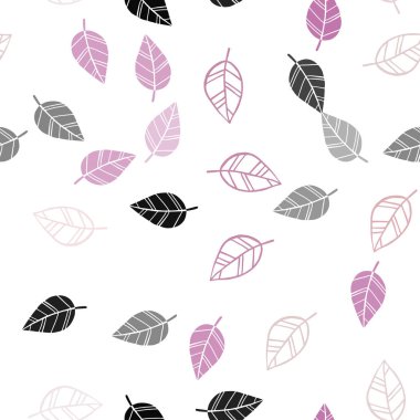Pembe vektör yaprak ile sorunsuz doğal çizimleri. gradyan ile zarif doğal desen yapraklarda. Desen tasarım pencere panjur, perdeler.