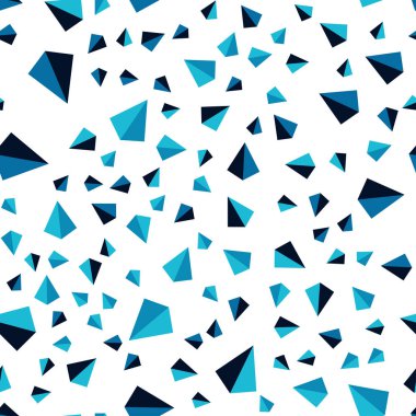 Koyu mavi üçgen tarzı ile kesintisiz, izometrik doku vektör. Üçgenler ile soyut degrade illüstrasyon. Kartvizit, Web siteleri için şablon.