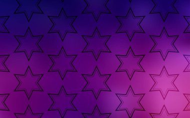 Gökyüzü yıldızlarla koyu mor vektör şablonu. Yıldız ile renkli illüstrasyon parlayan. En iyi tasarım, reklam, poster, afiş için.