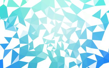 Açık mavi, yeşil vektör poligonal arka plan. Renkli resimde gradyan ile poligonal tarzı. Marka kitap için yeni şablon.