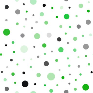 Koyu yeşil, sarı daireler ile sorunsuz şablon vektör. Bulanık damla Glitter soyut Illustration yağmur. Duvar kağıdı, kumaş üreticileri için modaya uygun bir tasarım.