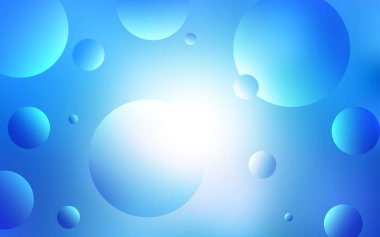 Daireli açık mavi vektör şablonu. Soyut arka planda bulanık kabarcıklar ve renkli gradyan. Marka kitabın için tamamen yeni bir şablon.