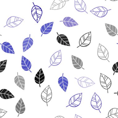 Koyu mavi vektör yaprakları ile sorunsuz zarif şablonu. Bulanık tarzı ile yeni renkli resimde bırakır. Kartvizit, Web siteleri için şablon.