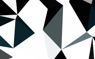 Koyu mavi vektör üçgen mozaik şablonu. Noktalı resim stili üçgenler ile yaratıcı çizimde. Afiş için tamamen yeni şablon.