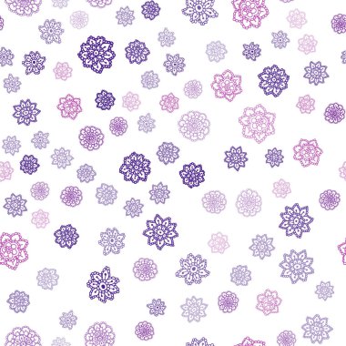 Koyu pembe, mavi parlak kar taneleri ile sorunsuz düzen vektör. Dekoratif illüstrasyon kar soyut şablonundaki ile parlayan. Kartvizit, Web siteleri için şablon.