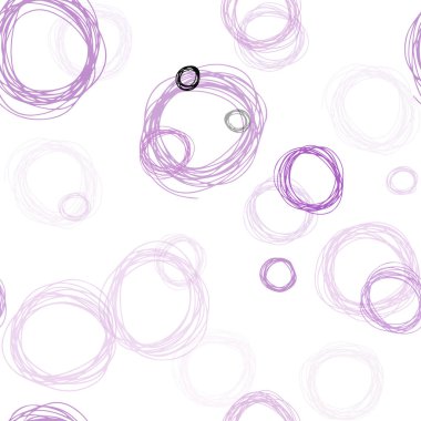 Hafif mor vektör küreler ile seamless modeli. Modern Soyut illüstrasyon renkli su ile bırakır. Kartvizit, Web siteleri için şablon.
