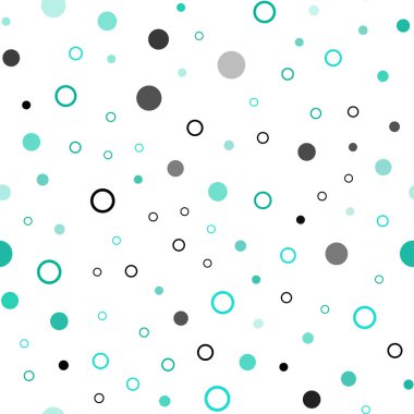 Işık yeşil vektör küreler ile seamless modeli. Renkli gradyan ile arka plan üzerinde bulanık kabarcıklar. Desen tasarım pencere panjur, perdeler.