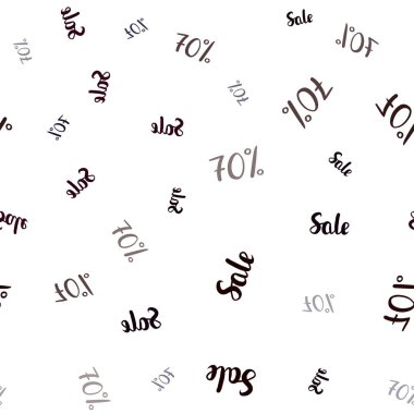 Koyu pembe, kırmızı % 70 satış sembolleri ile sorunsuz kapak vektör. Degrade illüstrasyon indirimli beyaz zemin üzerinde imzalar. Reklamlar, poster, afiş satış için desen.