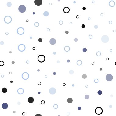 Koyu mavi daire şekilleriyle birlikte sorunsuz düzen vektör. İllüstrasyon renkli soyut daireler parlayan ayarlanmış. Kartvizit, Web siteleri için şablon.