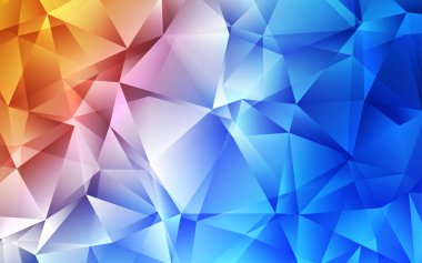 Açık mavi, kırmızı vektör düzen hatları, üçgenler ile. İllüstrasyon renkli üçgenler dizi. Akıllı tasarım, iş reklam için.