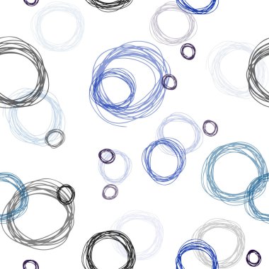 Koyu pembe, mavi disklerle sorunsuz doku vektör. İllüstrasyon renkli soyut daireler parlayan ayarlanmış. Doku pencere panjur, perdeler için.