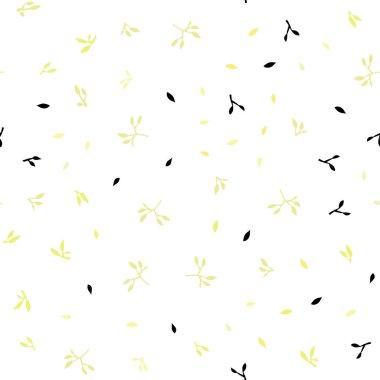 Işık sarı vektör yaprak ile seamless doğal modeli. bulanık arka plan gradyan ile yapraklarda. Tekstil, kumaş, duvar kağıtları için tasarım.