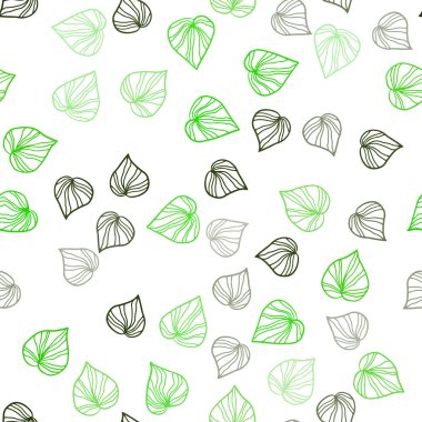 Açık yeşil, sarı vektör yaprak ile sorunsuz zemin. bulanık arka plan gradyan ile yapraklarda. Tekstil, kumaş, duvar kağıtları için tasarım.