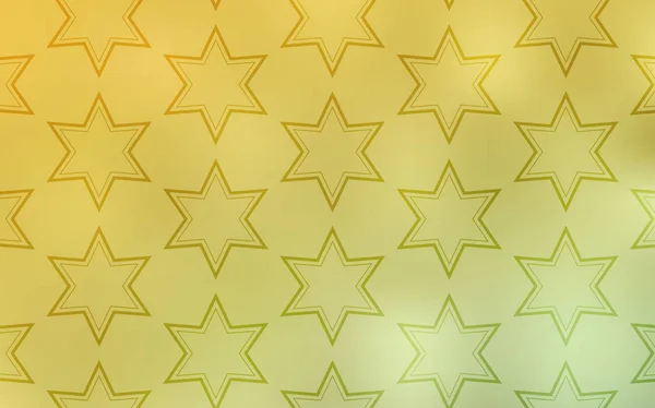 Verde Claro Fondo Vectorial Amarillo Con Estrellas Colores Ilustración Abstracta — Archivo Imágenes Vectoriales