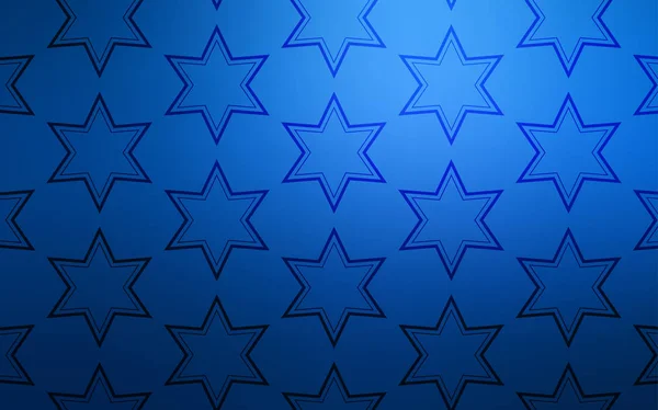 Tmavě Modrý Vektor Kryt Malými Velkými Hvězdami Rozmazané Dekorativní Design — Stockový vektor