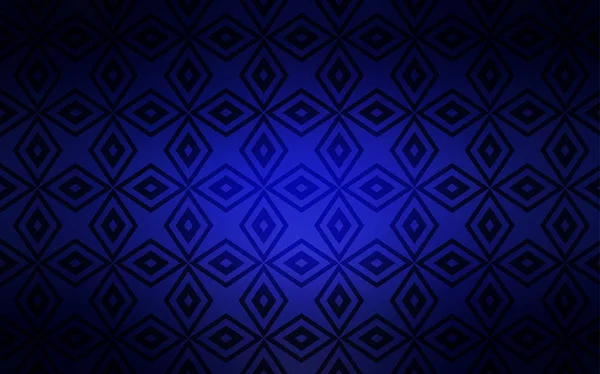 Темний Векторний Візерунок Blue Квадратному Стилі Абстрактна Градієнтна Ілюстрація Прямокутниками — стоковий вектор