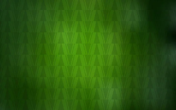 Hellgrüner Vektorhintergrund Mit Dreiecken Linien Abstrakte Gradienten Illustration Mit Dreiecken — Stockvektor