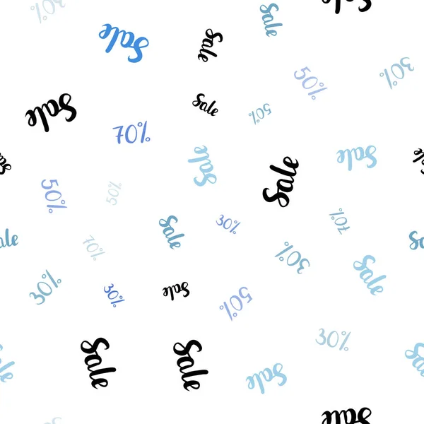光の青いベクトル シームレス パターン パーセント記号 販売のカラフルなグラデーション シンボルの抽象的なイラスト ブラックフラ イデーのスーパー販売の背景 — ストックベクタ