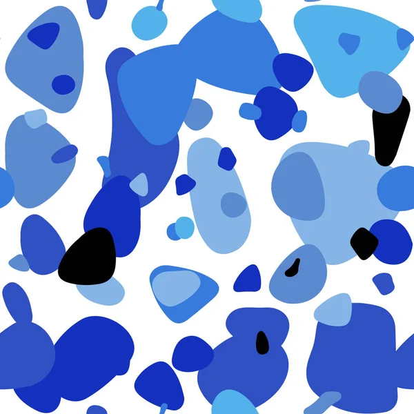 Jasny Niebieski Wektor Bezszwowe Układ Koło Kształtów Piękna Ilustracja Kolorowy — Wektor stockowy