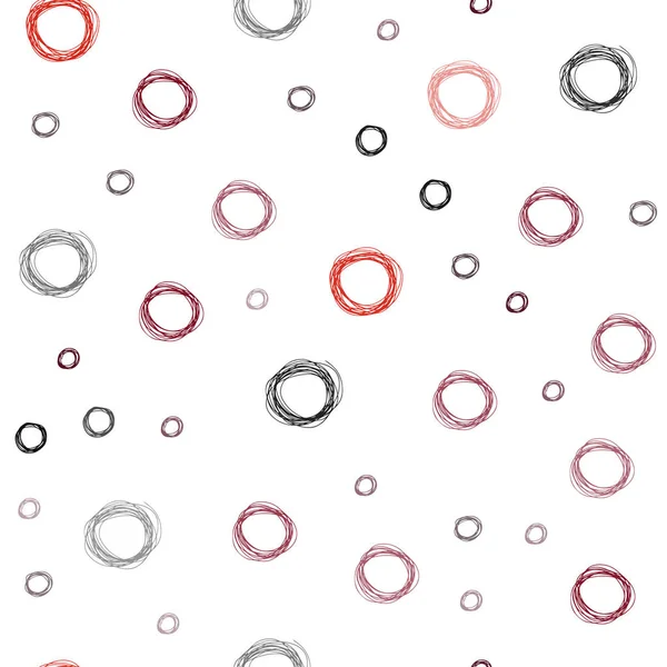 Dark Red Vector Seamless Background Bubbles Illustration Set Shining Colorful — Stock Vector