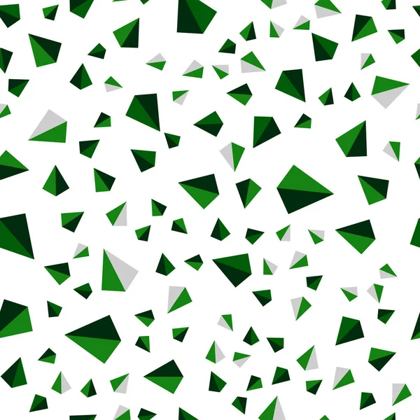 Hellgrüne Vektor Nahtlose Isometrische Vorlage Mit Kristallen Dreiecken Abstrakte Gradienten — Stockvektor