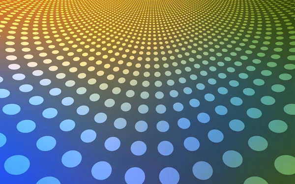 Modèle Vectoriel Bleu Clair Jaune Avec Des Cercles Illustration Abstraite — Image vectorielle