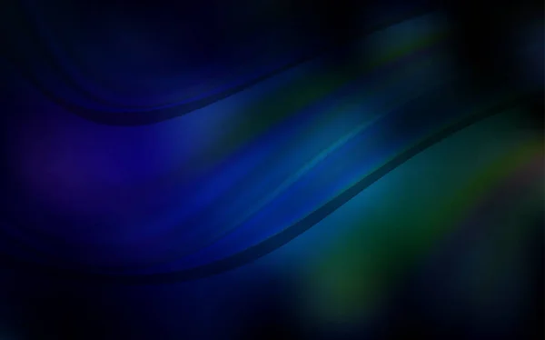 Azul Oscuro Fondo Vectorial Verde Con Líneas Dobladas Gradiente Moderno — Vector de stock